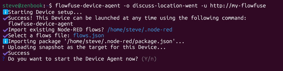 Screenshot of the new import options in the Device Agent during setup